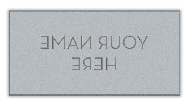 Mockup of tile with text "Your Name Here"